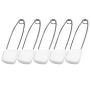 HEMOTON 50 Pcs 55mm End Baby Kids Cloth Diaper Stainless Steel Traditional Safety Pins