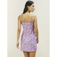 thumbnail image 3 of Dressberry Women's Printed Cotton Thigh Length Bodycon Dress, Size S, Purple, 3 of 8