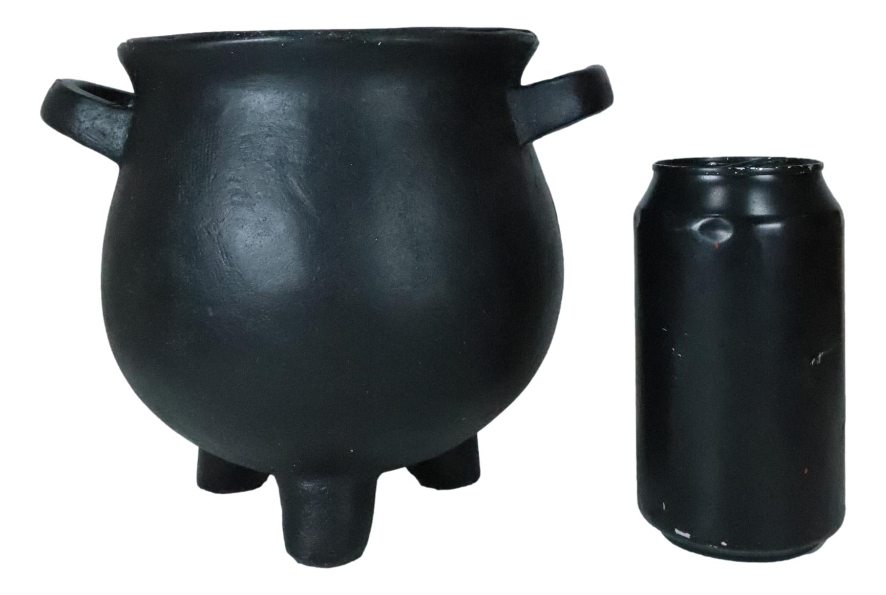 Green Thumb Witch Gardening Black Herbs For Spells Cauldron Planter Pot 7.5"D