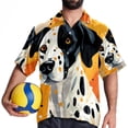 thumbnail image 4 of Spotted Dog Men's Short Sleeve Casual Printed Button Down Beach Shirts, 4 of 6