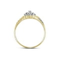 thumbnail image 2 of 10kt Yellow Gold Womens Round Diamond Cluster Ring 1/8 Cttw, 2 of 2