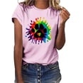 thumbnail image 2 of Plus Size Valentines Day T-Shirt For Women Gnome Graphic Short Sleeve Oversized Loose First Blouse Tops Tee, 2 of 4