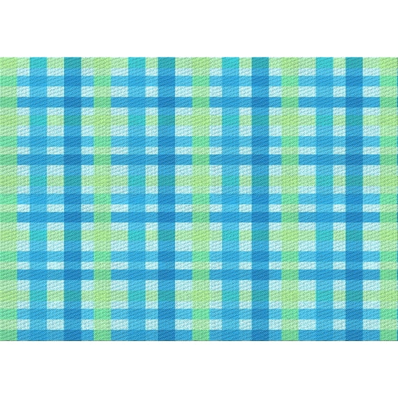 Ahgly Company Indoor Rectangle Patterned Dark Turquoise Green Area Rugs, 2' x 3'