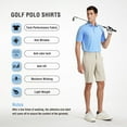 thumbnail image 5 of Pro X Gear Men's Premium Golf Polo – Silky Tech Nylon, Cooling, UV-Resistant, Quick-Dry Athletic Shirt for Golf, Tennis, and Casual Wear Blue 3X-Large, 5 of 7