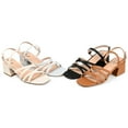 thumbnail image 5 of Journee Collection Womens Kempsy Open Square Toe Block Heel Sandals, 5 of 6