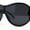 All Black, variant on Womens Large Shield Round Elegant Designer Diva Sporty Plastic Sunglasses All Black