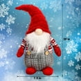 thumbnail image 5 of STPgoods Gnome with Red Hat Christmas Figurine 19.7" (50 cm) Fabric Christmas Decoration Xmas Standing Decoration Christmas Collectible Figurine Xmas Statue Holiday Decor, Red and White, 5 of 6