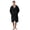 Black, variant on Adoretex Unisex Faux Fur Fleece Lined Waterproof Swim Parka Change Robe – Ultra-Warm, Lightweight Sport Outerwear for Kids and Adults (PK003) - Navy - AL