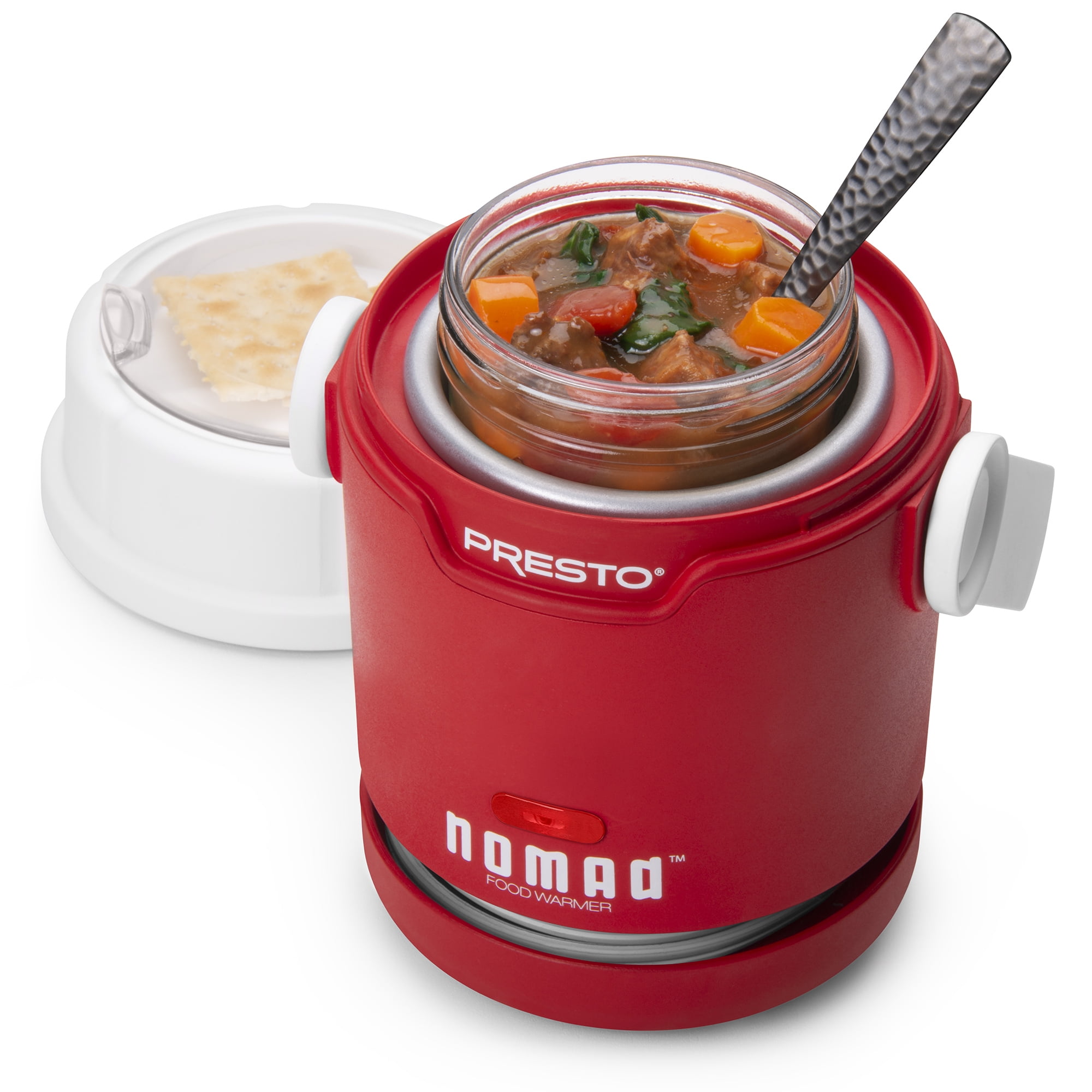  Presto 6011 Slow Cooker, 7.4 x 12.5 x 15.9, Red & 06015 Nomad  Mason Jar Traveling Food Warmer, 1 Pint, Red: Home & Kitchen