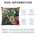 thumbnail image 5 of Qinduosi Parrot Pillow Covers Decorative by  Tropical Bird Toucan Leaves and Hibiscus Flowers Square Pillow Case for Men/Women/Green Red Yellow White, 5 of 5