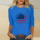 thumbnail image 4 of Camisetas de Manga Corta para las Mujeres Día de la Independencia Impreso Suelto Cuello Redondo Tee, Casual Y Blusas Festivas para las Mujeres Casual, 4 of 4