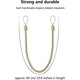 thumbnail image 3 of 6-Pack Braided Curtain Tiebacks Rope Curtain Tiebacks Handmade Curtain Holdbacks Drapery Tiebacks with Tie Down Hooks for Metal Curtains, Gold, 3 of 5