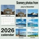 thumbnail image 5 of Calendarios 2026 - Calendario de pared Planificador de pared de 2 años Calendario mensual 2026 con bloques rayados Notas de días festivos Papel grueso el calendario, 5 of 6