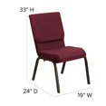 thumbnail image 3 of Bowery Hill Church Stacking Guest Chair in Burgundy, 3 of 6
