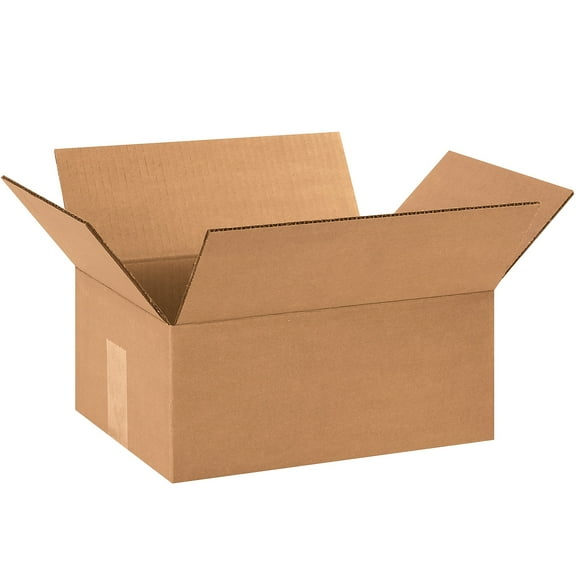 Box Partners Flat Corrugated Boxes 10" x 7" x 3" Kraft 25/Bundle 1073