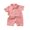 Pink, variant on MesaSe Newborn Baby Girl Waffle Short Sleeve Clothing Jumpsuit Boys & Girls Infant Tooling Bodysuit 59cm