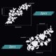 thumbnail image 2 of 4 parches termoadhesivos de flores, 2 estilos, apliques bordados blancos, parches decorativos, parche bordado, 2 of 6