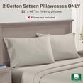 thumbnail image 3 of California Design Den Pillow Covers King Size Set of 2 - 600 Thread Count, 100 Percent Cotton Pillow Cases, Fits King Size Pillows - Soft Linen, 3 of 8