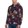 thumbnail image 2 of Hoodies for Men - Roses Skulls Long Sleeve Comfrt Men'S Fashion Hoodies & Sweatshirts, Sweatshirts for Men Hoodies Pullover Clothing Clothes with Pouch, 2 of 7