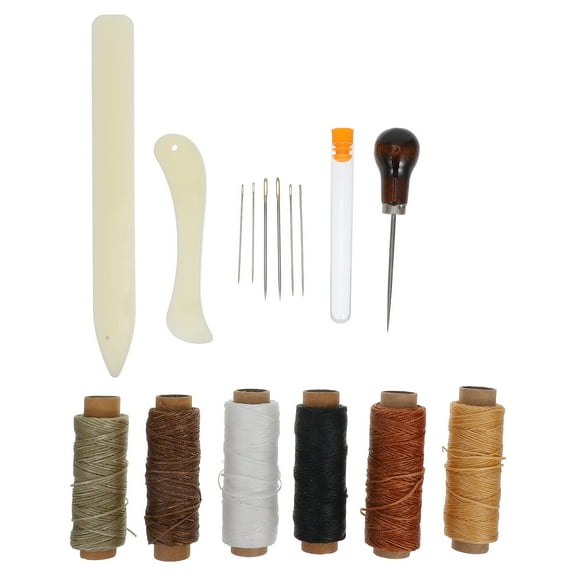 Leather Sewing Kit with Heavy Duty Thread and Awl Tool for Crafting Multi Color Portable and Practical for DIY Projects