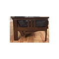 thumbnail image 4 of Homestock Asian Allure Fusion Futon Wood Frame Classic Style with Mission Style Arms with Solid Pattern with Foldable Feature for Lounge Room with Tight Back-Color:Espresso,Size:Full Frame without Dra, 4 of 5