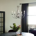 thumbnail image 4 of Kichler Dover 25 1/2" Nickel 5-Light Scroll Arm Traditional Chandelier, 4 of 4