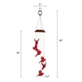 thumbnail image 3 of PVCS 29in Solar LED Lights Wind Chime Light Spinners Spiral Red Bird String Hanging Outdoor Garden, 3 of 9
