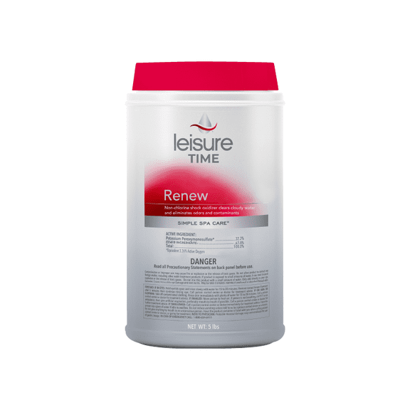 Leisure Time Renew Granular Spa Hot Tub Shock Oxidizer Chemicals, 5 Lb (2 Pack)