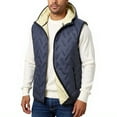 thumbnail image 2 of Men's Leisure Adding Fleece Thickened Hooded Vest Coat for Casual Layering, Outdoor Wear, and Winter Holiday Activities,Gray,M, 2 of 6