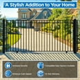 thumbnail image 7 of ALEKO Garden Yard Steel Sliding 30 x 6 ft Black Driveway Gate Madrid Style, 7 of 7