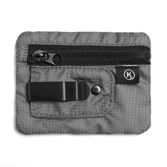 Mini Coin Purse Simple Fabric Pouch with Zipper  Belt Clip Non-braided RFID Blocking Money Bag Organizer for Cash and Coins