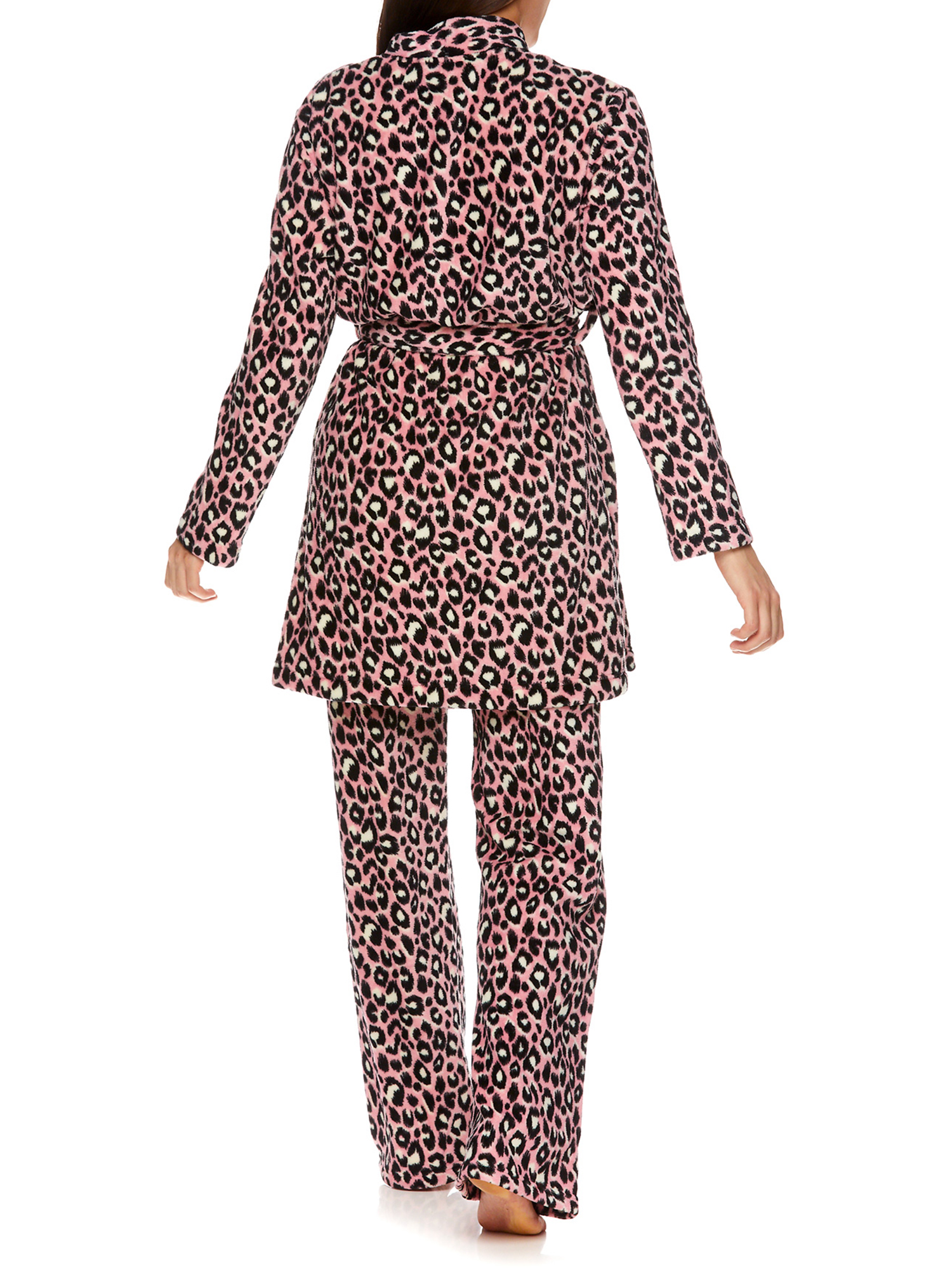 Sleep & Co. Women's & Women's Plus Plush Robe and Pajama Pant 2pc Set - image 3 of 6