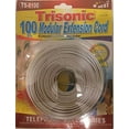 thumbnail image 2 of trisonic telephone extension cord phone cIle foot, white, 100ft., 2 of 2