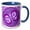 Blue/White, variant on 3drose, Cute Butterfly on Purple Dots 1, 15oz Two-tone Blue Mug