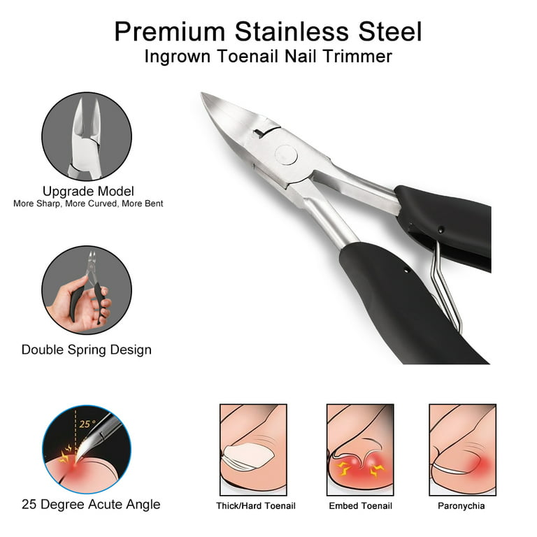 Toenail Clippers for Thick Nails, Nail Clippers for Thick Large Nails &  Ingrown Toenails Podiatrist Toenail Clippers Kits for Adult/Seniors/Men and