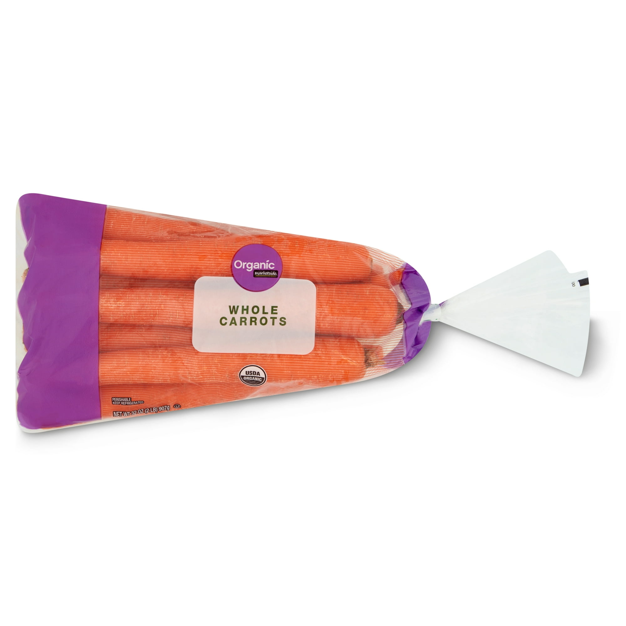 Marketside Organic Fresh Whole Carrots, 2 lb Bag