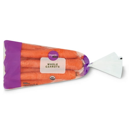 Organic Fresh Whole Carrots, 2 lb Bag