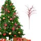 thumbnail image 1 of 32in Christmas Long Cuttings Gold Powder Christmas Party Decoration Ball Branches Berry Sequins Bunchs, 1 of 6