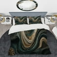 thumbnail image 2 of Designart "Abstract Artwork with Wave Twists" Abstract Liquid Ink Bedding Covert Set - Modern Grey Abstract Bed Set With 2 Shams, 2 of 6