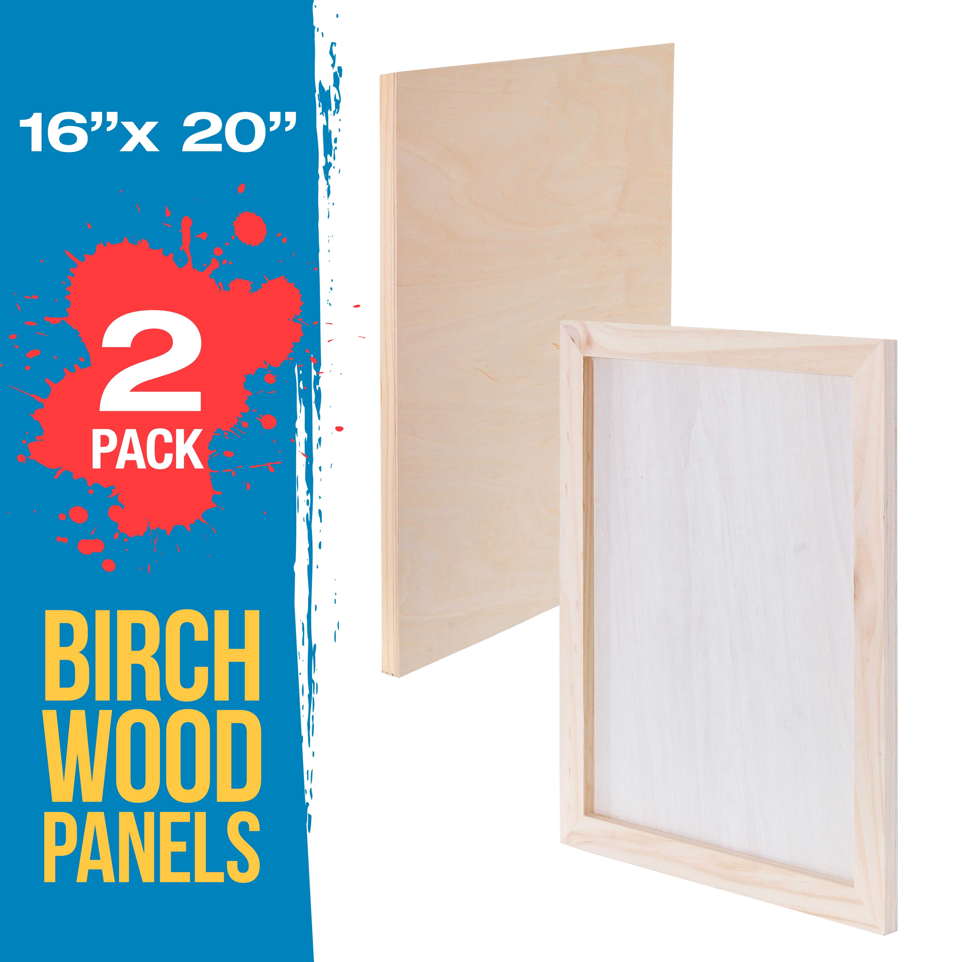 6 X 12 Birch Wood Panel Boards, Studio 3/4 Deep Cradle 4 Pack — TCP  Global