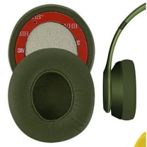 Geekria QuickFit Replacement Ear Pads Compatible with Beats Solo 2 (B0534) & Solo 3 (A1796) Wireless On-Ear Headphones, Ear Cushions (Green)