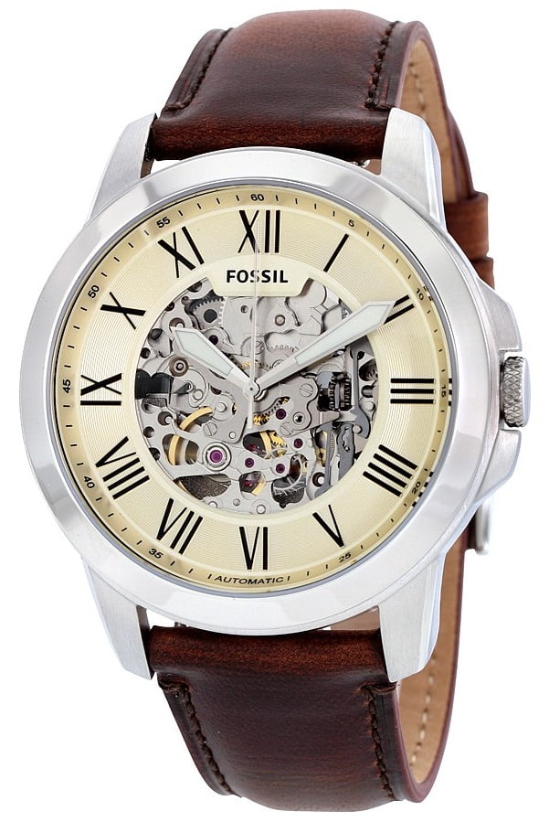 Fossil - Fossil Men's Grant Automatic Leather Watch ME3099 - Walmart.com