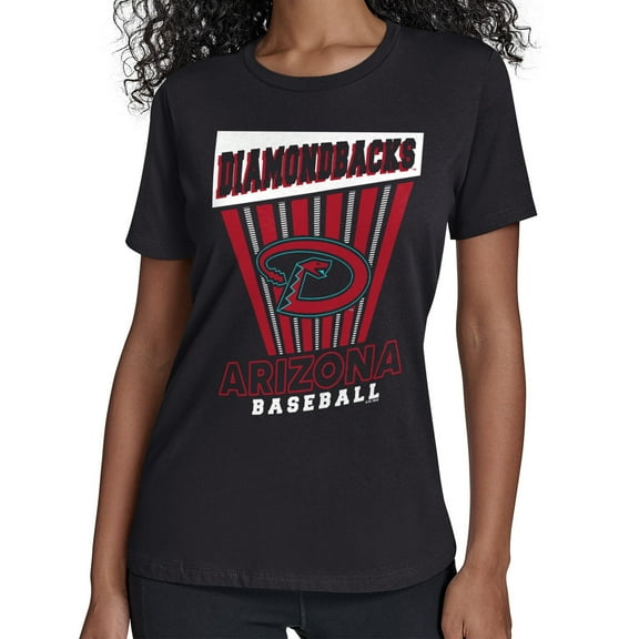 Women's Starter  Black Arizona Diamondbacks Poster Print T-Shirt