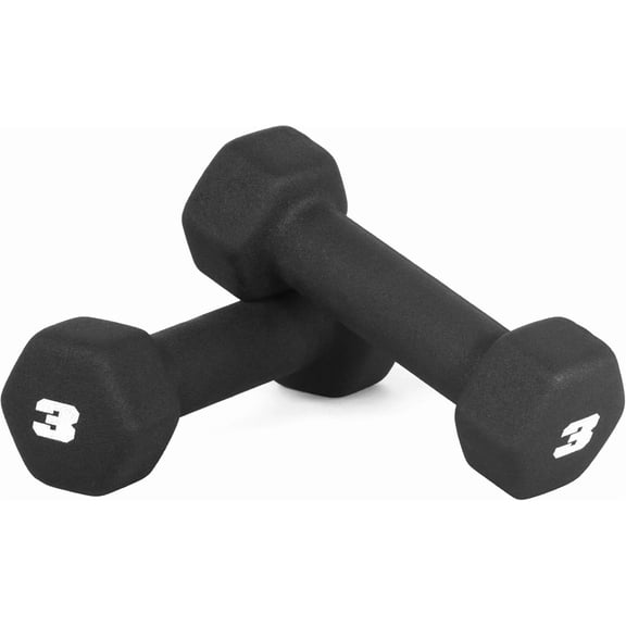Barbell Neoprene Dumbbell Weights Pairs & Sets | Black
