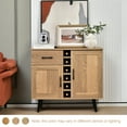 thumbnail image 4 of Costway 2-Door Wine Bar Cabinet Kitchen Sideboard Buffet with Drawer & Adjustable Shelves Natural, 4 of 10