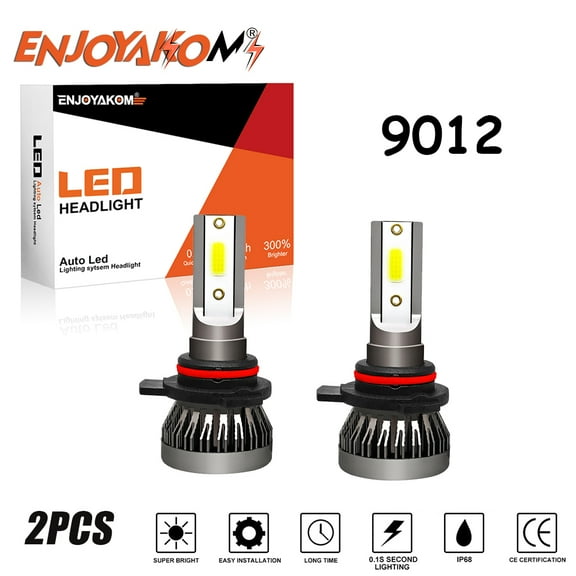 2pcs For Ford Taurus 2013-2019 9012 LED Headlight Bulb High Low Beam 7600LM 6000K Bright White
