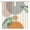 Orange Green, variant on Boho Mid Century Modern Shower Curtain Abstract Tropical Leaves Arch Line Sun Blue Orange Geometry Minimalisti Fabric Bathroom Curtains Decor Set with Hook(72" WX72 H)