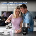 thumbnail image 2 of CafeGrace 5-in-1 Milk Frother and Steamer, 21 oz Split Milk Frother, Removable Automatic Electric Milk Frother Dishwasher Safe, for Latte, Cappuccino, 2 of 7