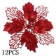 thumbnail image 3 of 12 Piezas Decoraciones para Árboles de Navidad Poinsettia con Purpurina Decoraciones Navideñas Adornos para Árboles Flores Artificiales de Navidad Decoración para Árbol de Navidad Corona de Navidad, 3 of 8