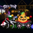 thumbnail image 5 of Gymax 9 FT Long Halloween Inflatable Decoration Grim Reaper Driving Pumpkin Carriage, 5 of 10